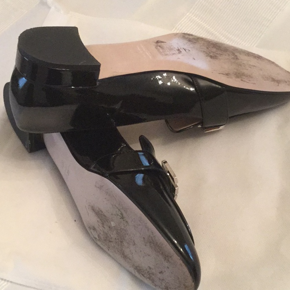 Authentic MIUMIU BLACK WOMEN SHOES SIZE 391/2 - Picture 4 of 5